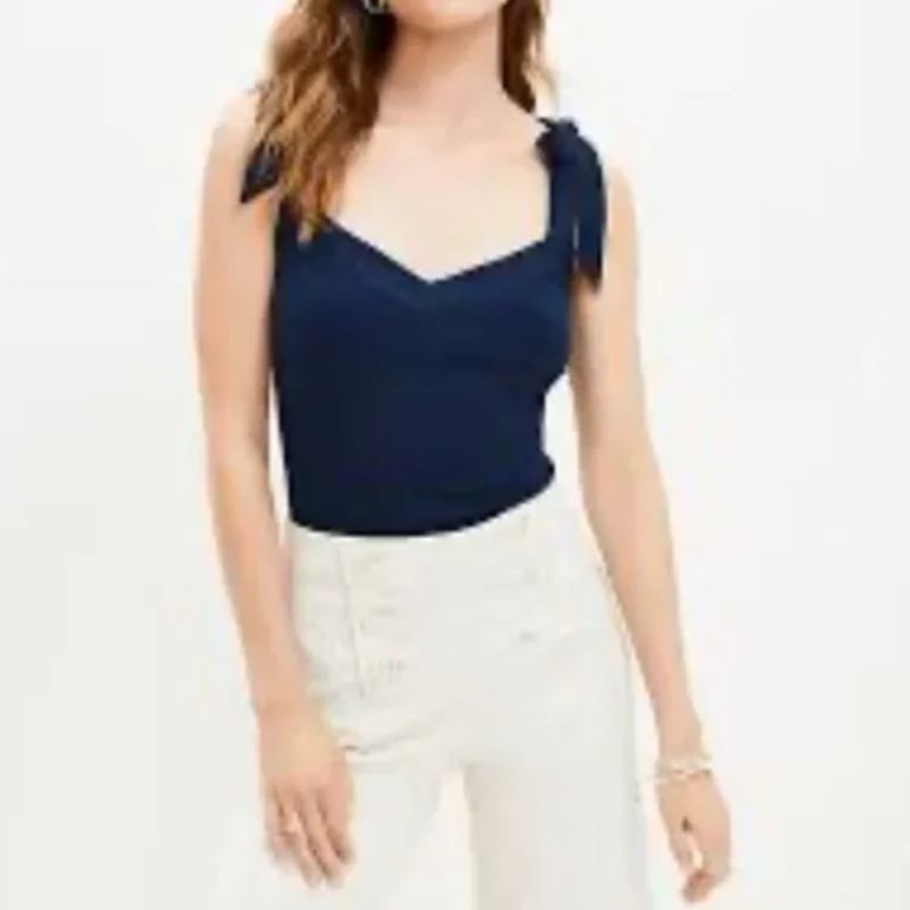 LOFT Navy Blue Bow Tank